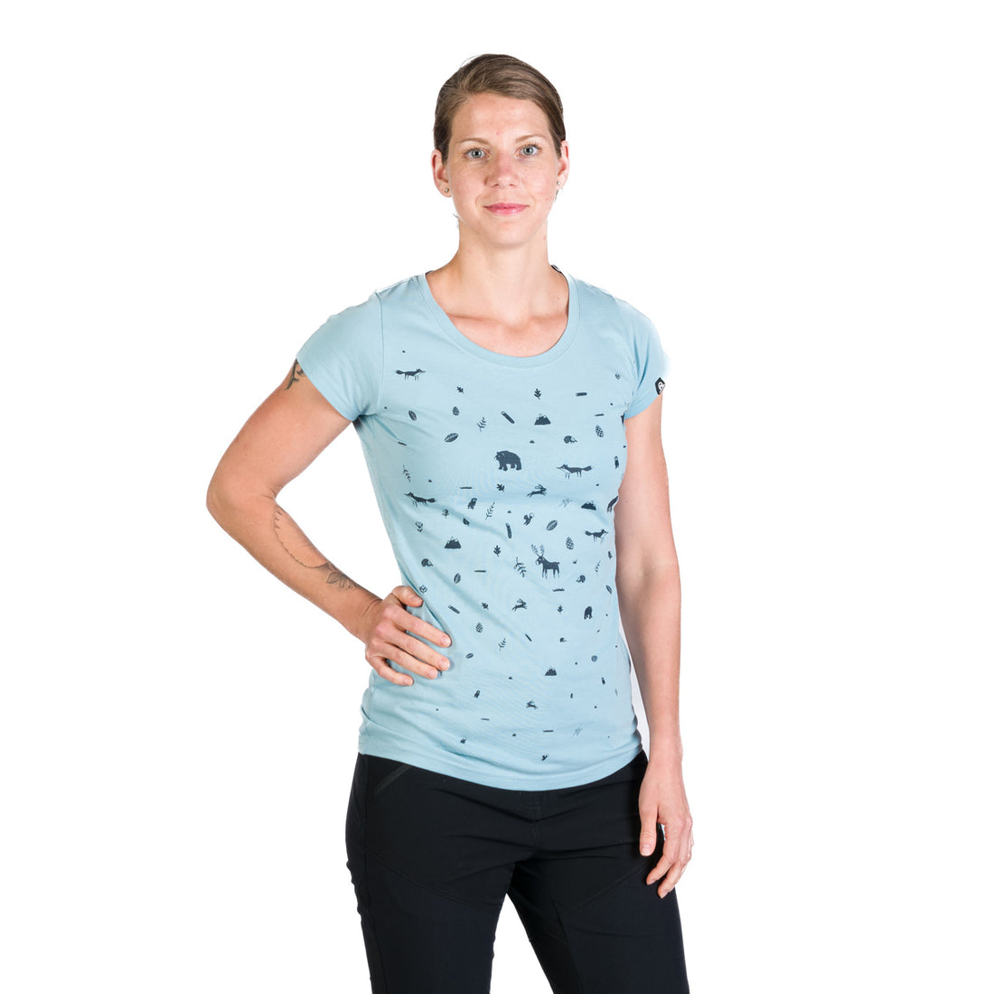 TR-4955OR women's organic cotton t-shirt with print JUDITH