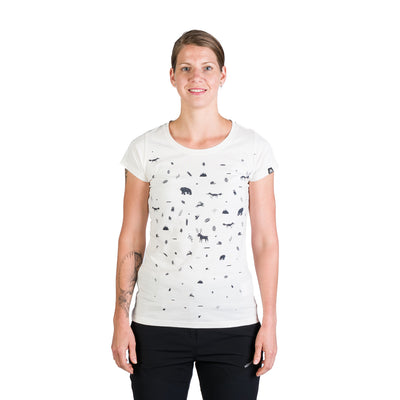TR-4955OR women's organic cotton t-shirt with print JUDITH
