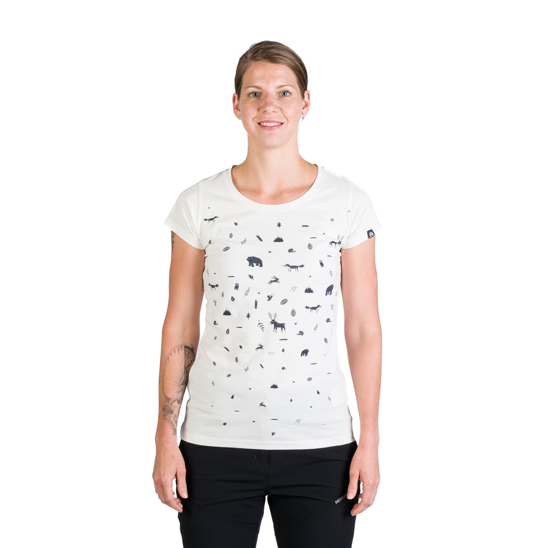 TR-4955OR women's organic cotton t-shirt with print JUDITH