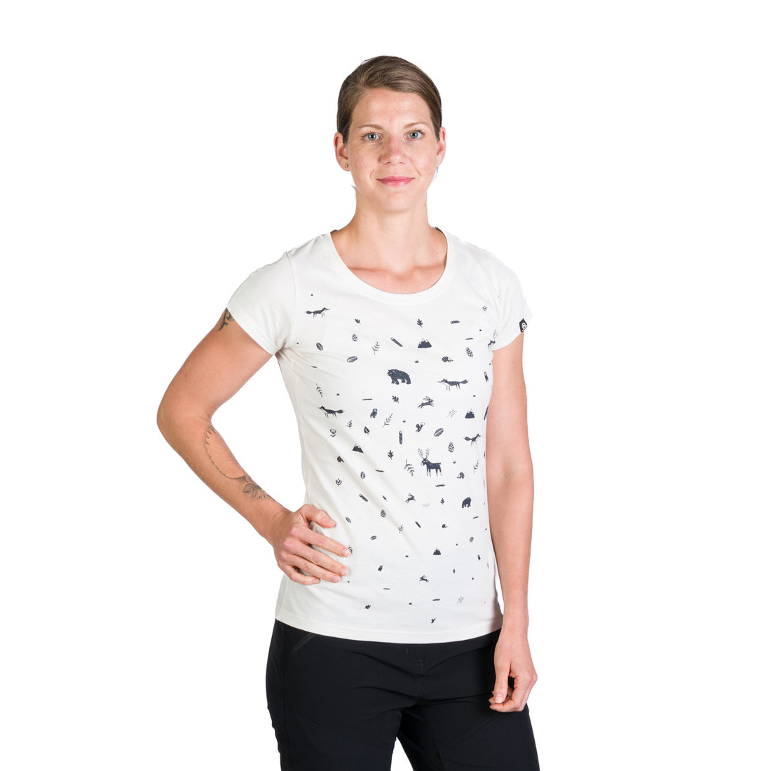 TR-4955OR women's organic cotton t-shirt with print JUDITH