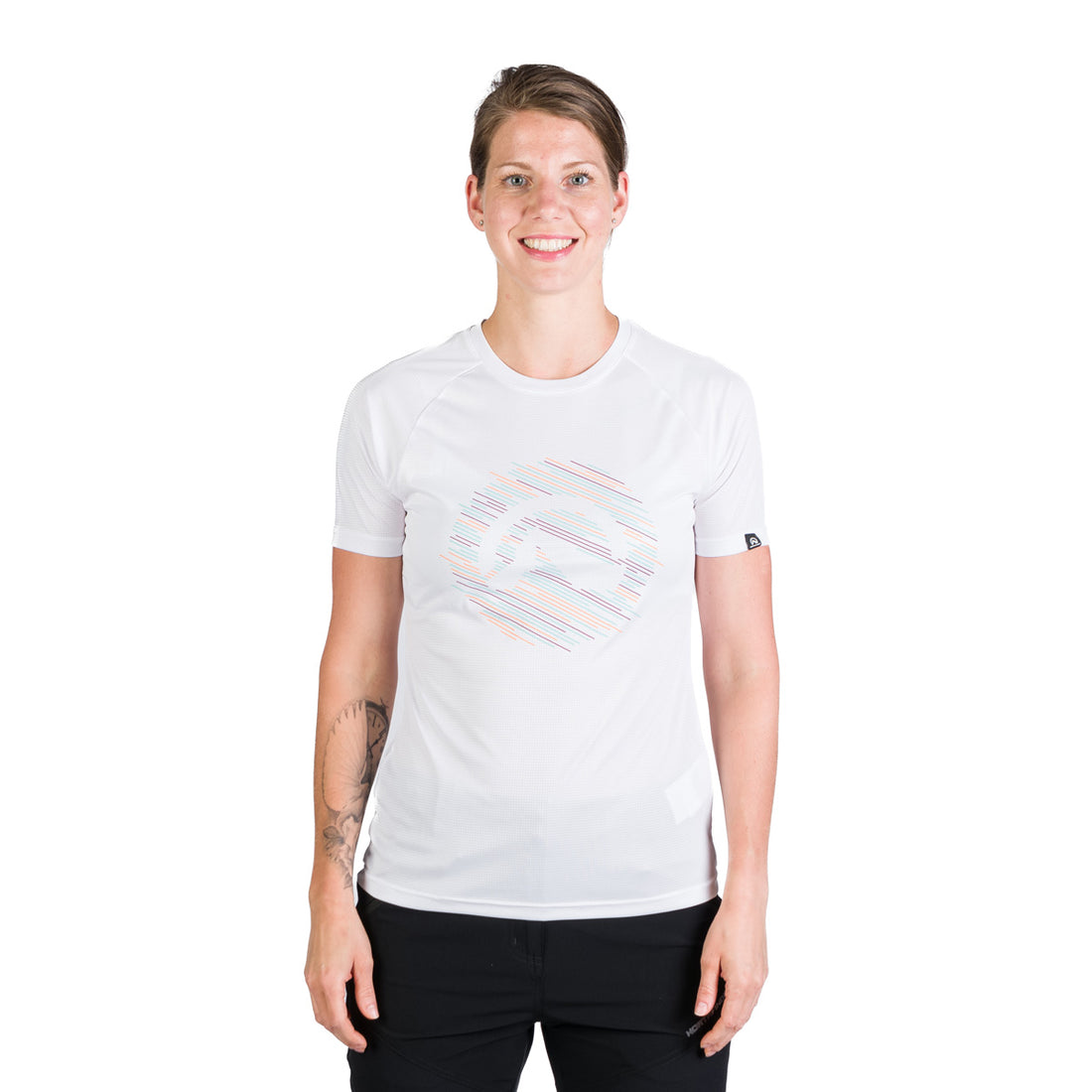 TR-4959OR women's technical t-shirt with print LYNDA