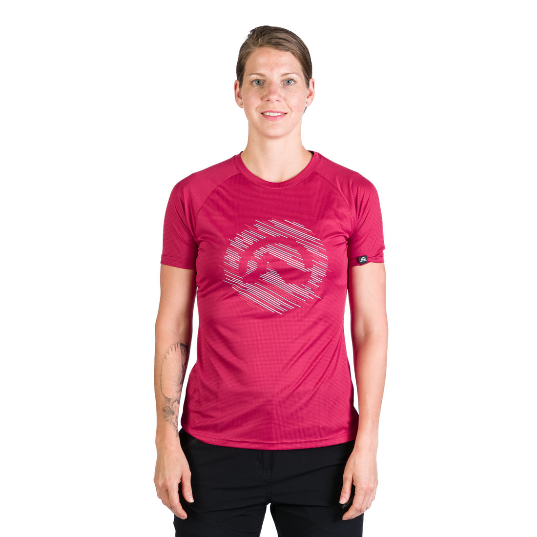 TR-4959OR women's technical t-shirt with print LYNDA