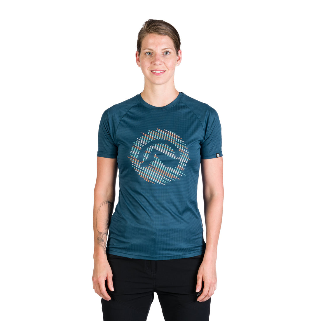 TR-4959OR women's technical t-shirt with print LYNDA