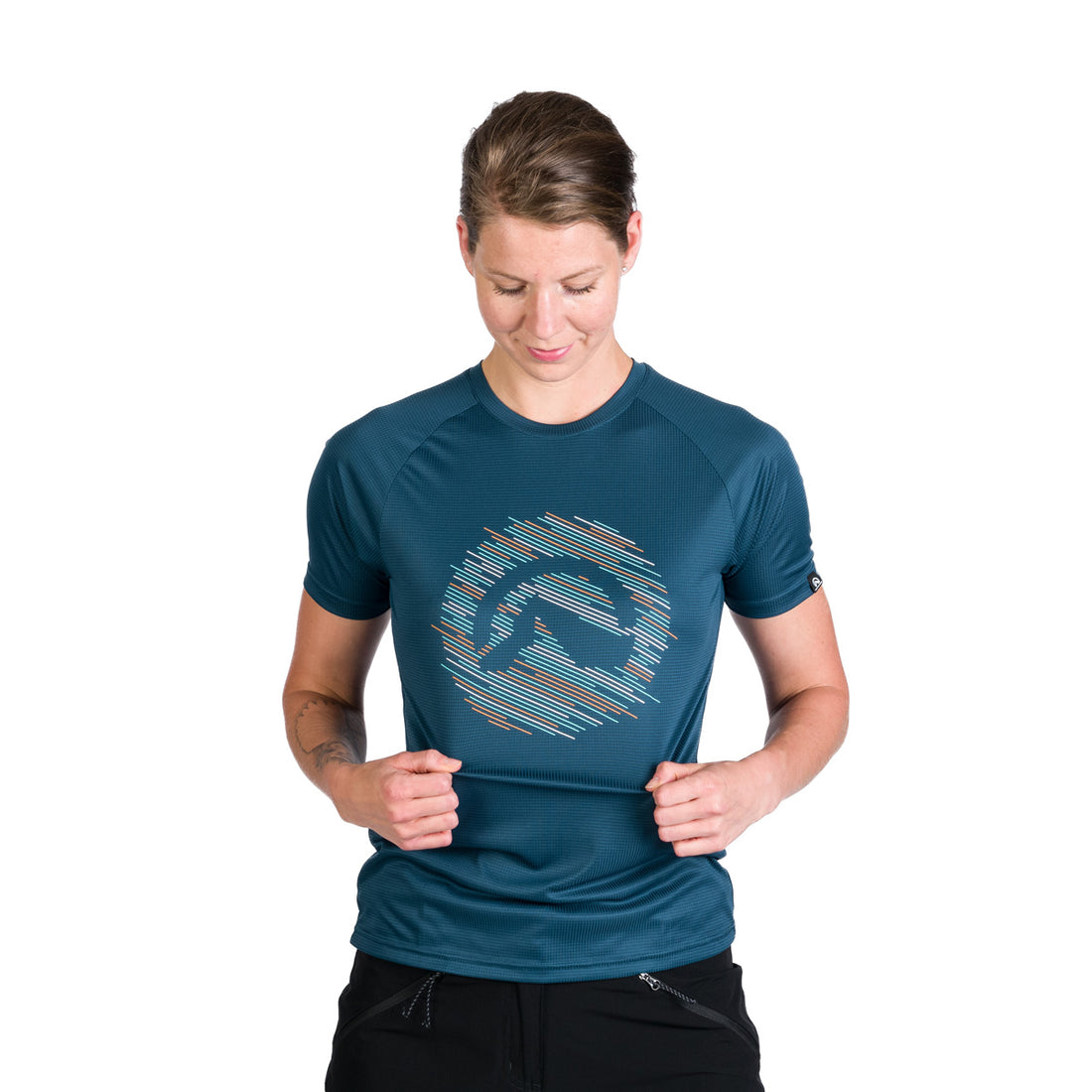 TR-4959OR women's technical t-shirt with print LYNDA