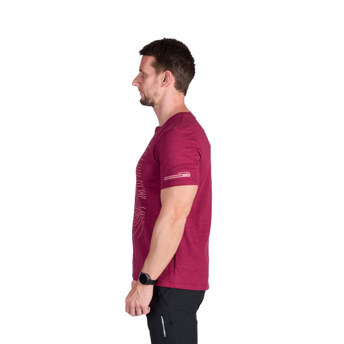 TR-5005OR men's outdoor organic slub cotton T-shirt KASPAR