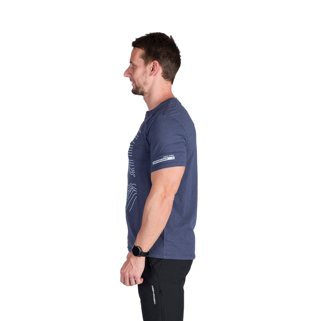 TR-5005OR men's outdoor organic slub cotton T-shirt KASPAR