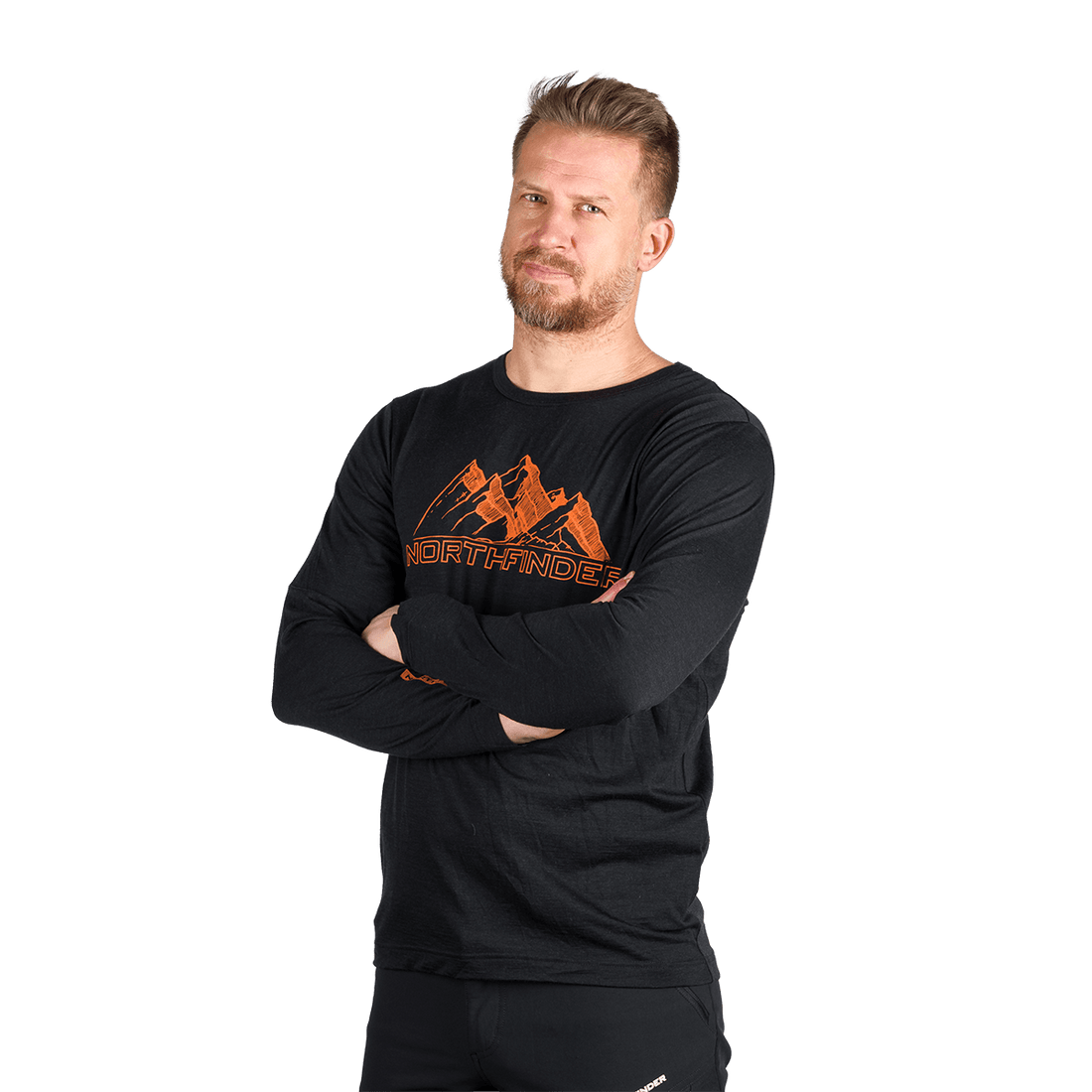 TR-5033OR men's merino blend T-shirt long sleeve ERNESZT