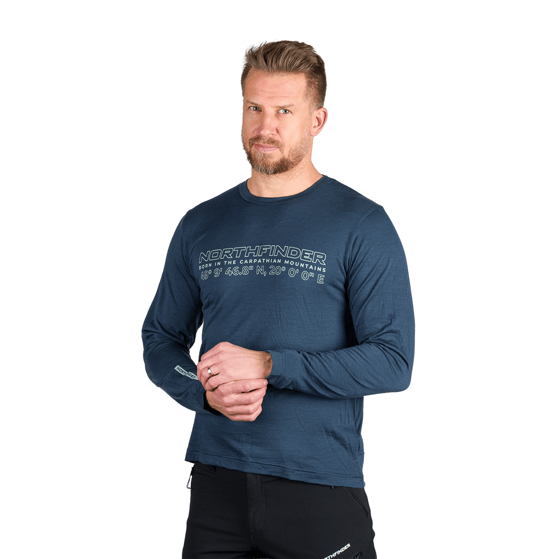 TR-5033OR men's merino blend T-shirt long sleeve ERNESZT