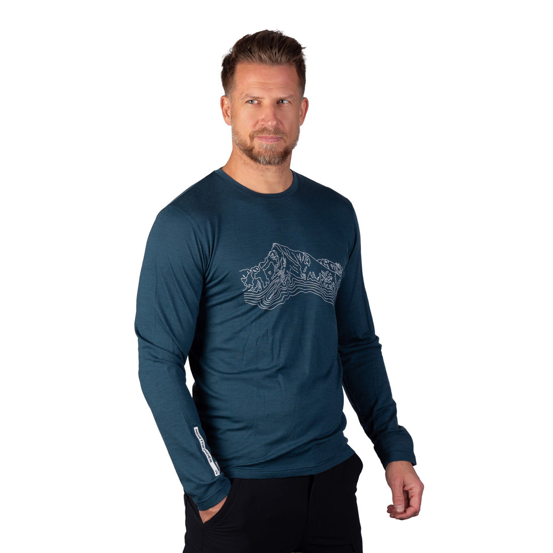 TR-5075OR men's merino T-shirt long sleeve ARZE