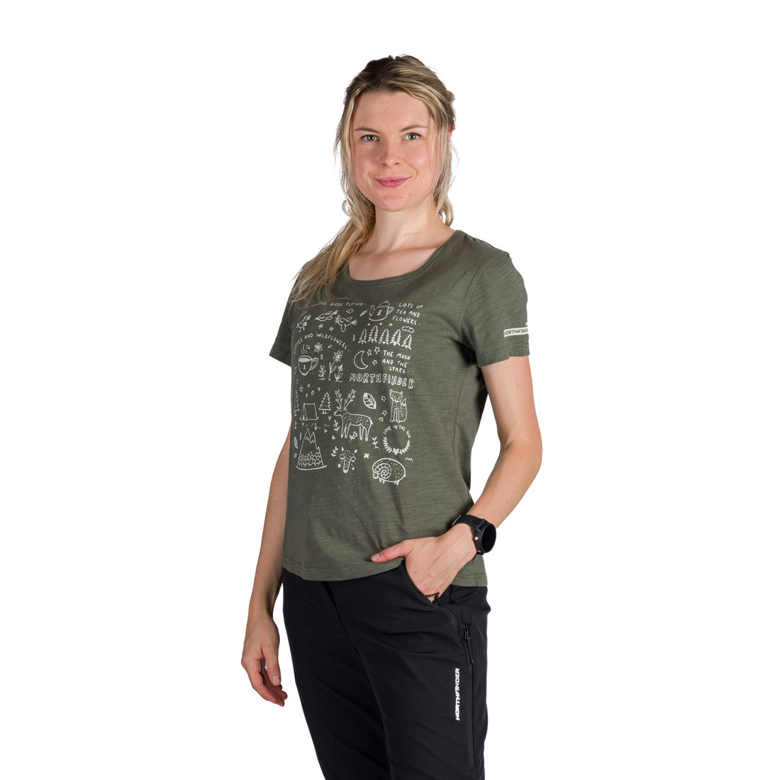 TR-6004OR women's outdoor organic slub cotton T-shirt  AMIE