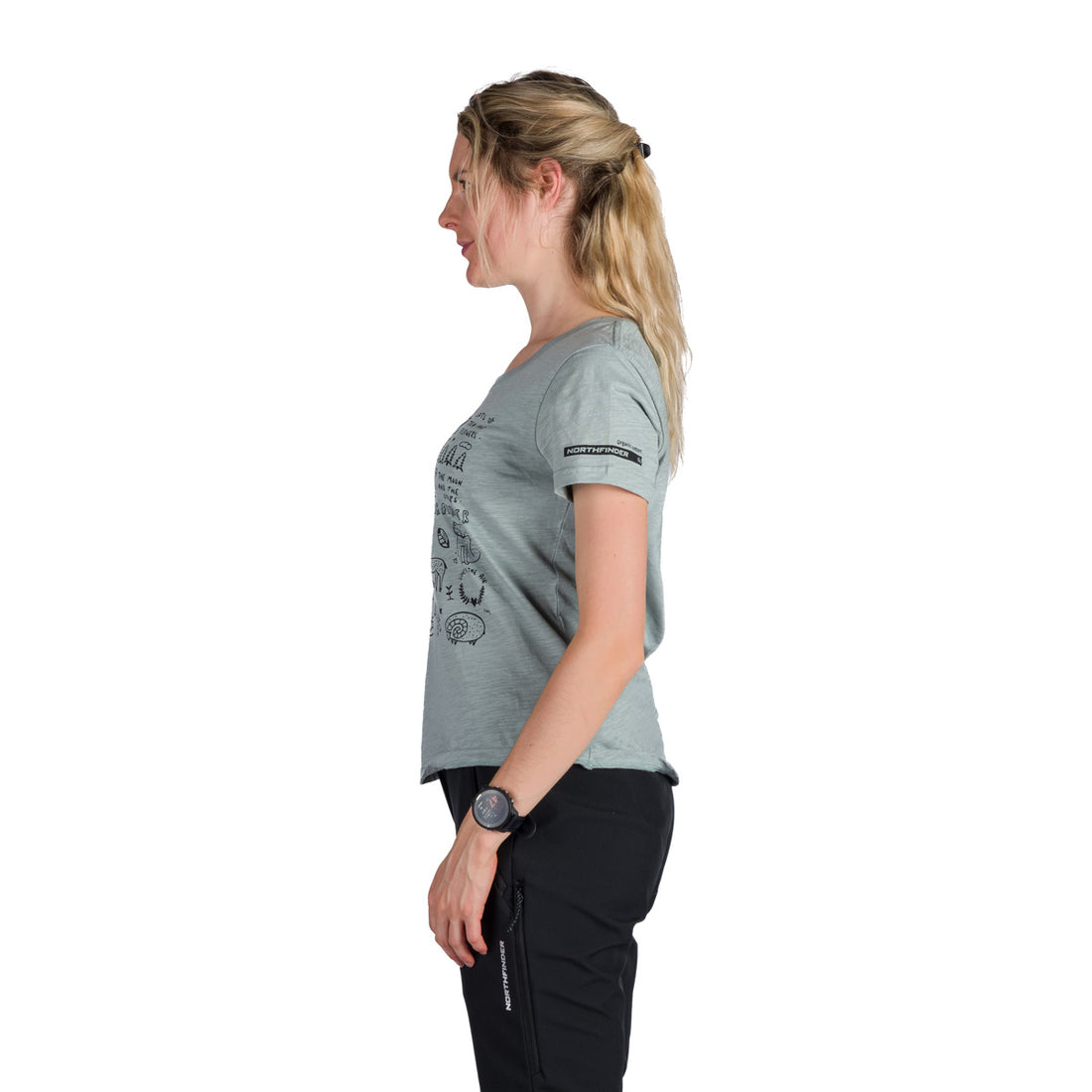 TR-6004OR women's outdoor organic slub cotton T-shirt  AMIE