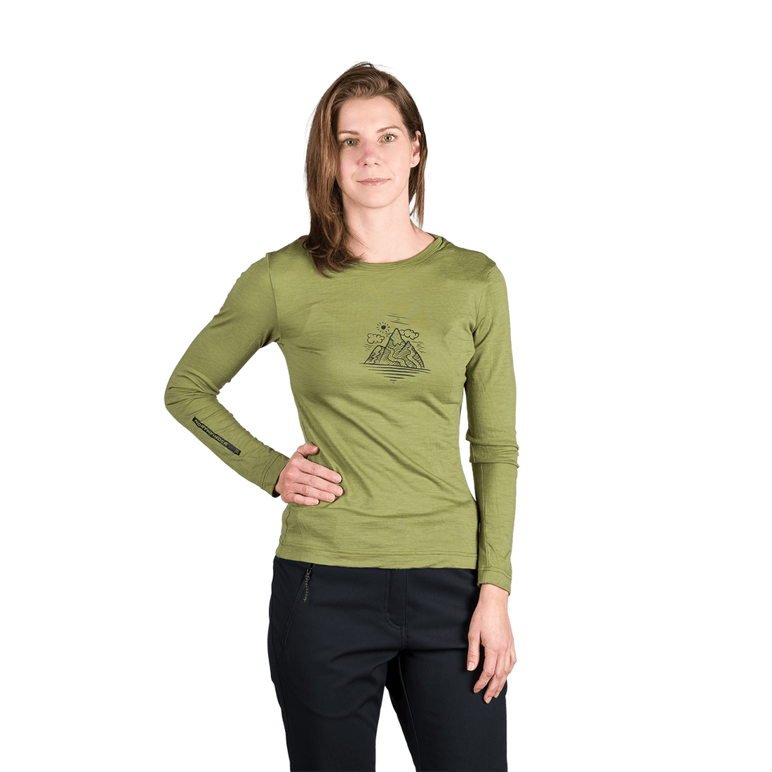 TR-6031OR women's merino blend T-shirt long sleeve AILA