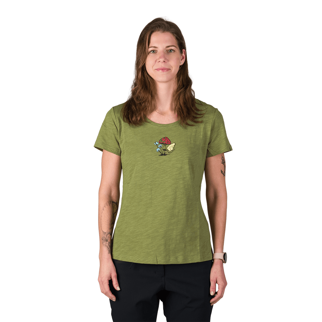 TR-6050OR women's outdoor organic slub cotton T-shirt  GRACIANA