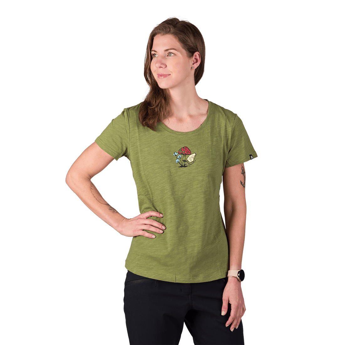 TR-6050OR women's outdoor organic slub cotton T-shirt  GRACIANA