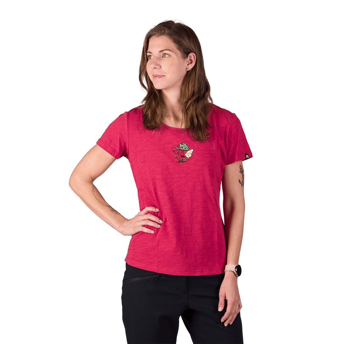 TR-6050OR women's outdoor organic slub cotton T-shirt  GRACIANA