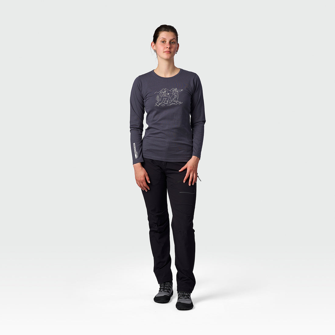 TR-6071OR women's organic cotton T-shirt NERE