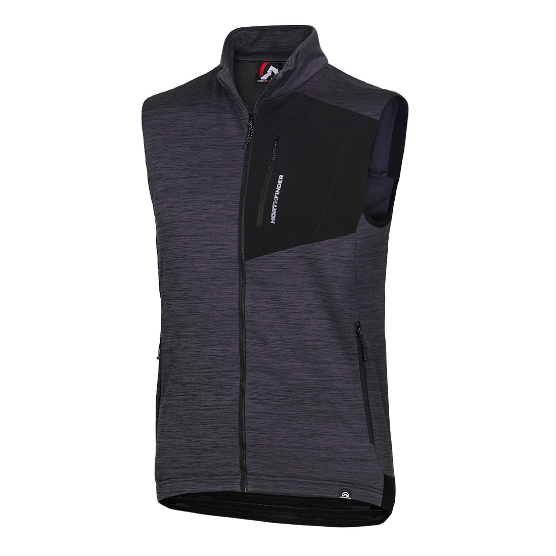 VE-3440OR men's trekking athletic fit melange fleece vest GUY