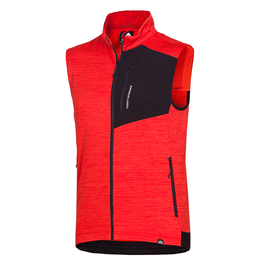 VE-3440OR men's trekking athletic fit melange fleece vest GUY
