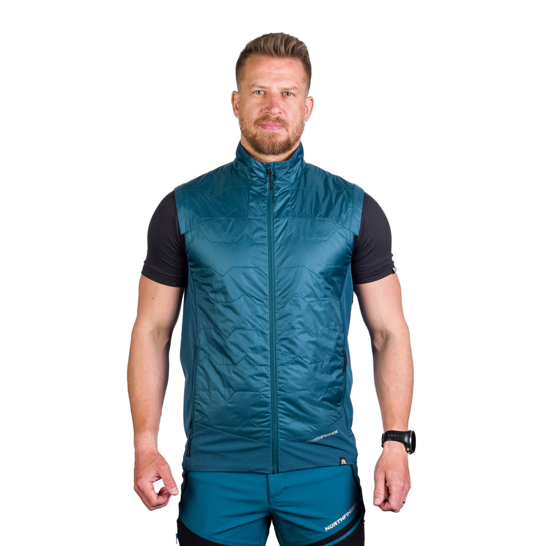 VE-3471OR men's light active insulated hybrid vest TRACY