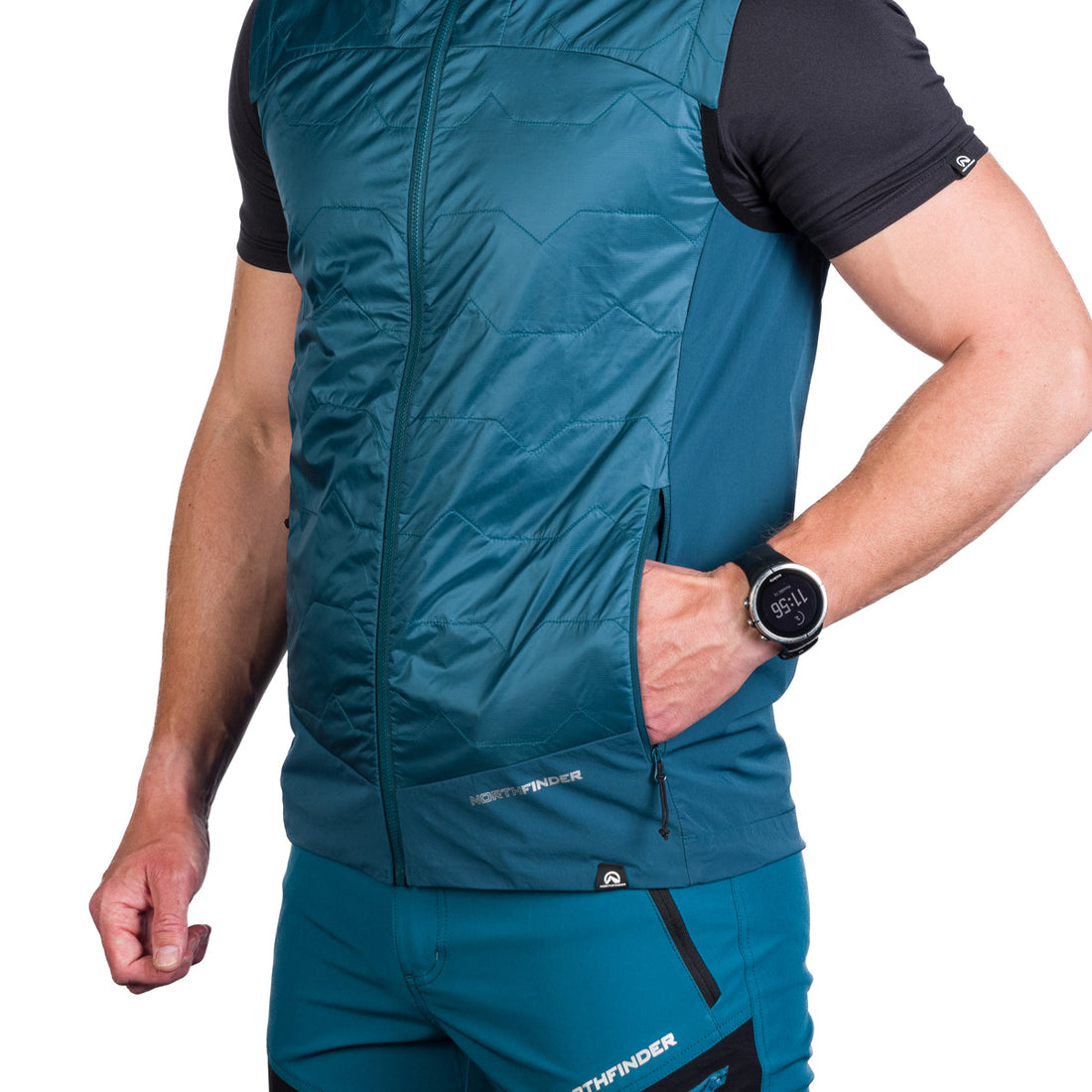 VE-3471OR men's light active insulated hybrid vest TRACY