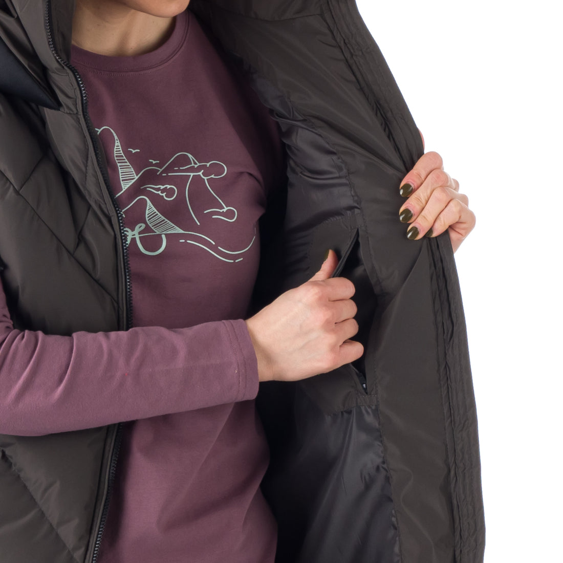 VE-4432SP women's casual trendy like down vest ISIS