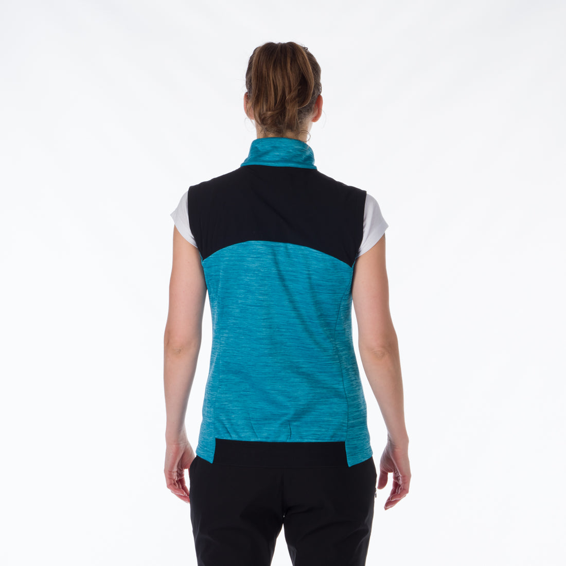 VE-4440OR women's trekking athletic fit melange fleece vest ETHEL