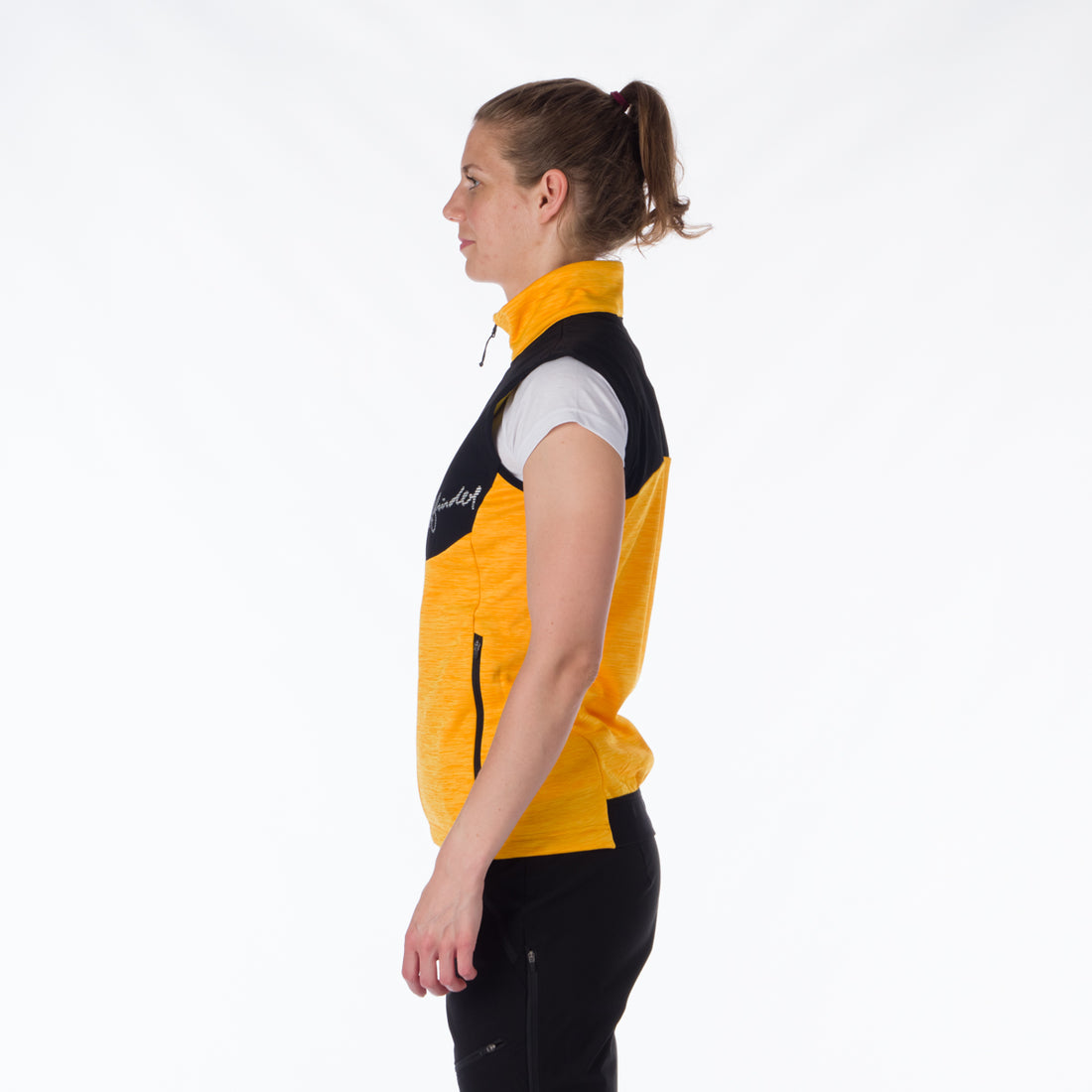 VE-4440OR women's trekking athletic fit melange fleece vest ETHEL