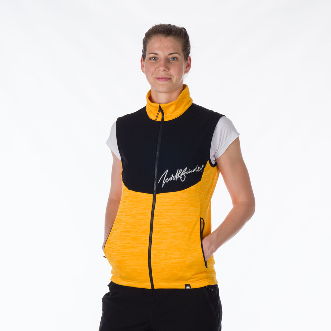 VE-4440OR women's trekking athletic fit melange fleece vest ETHEL