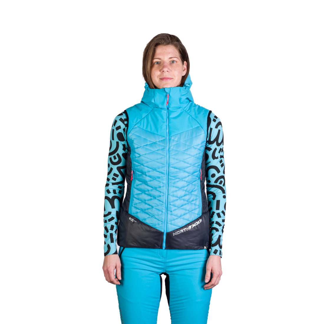 VE-44451SKP women's ski-touring vest padded Primaloft® Gold JAVOROVA