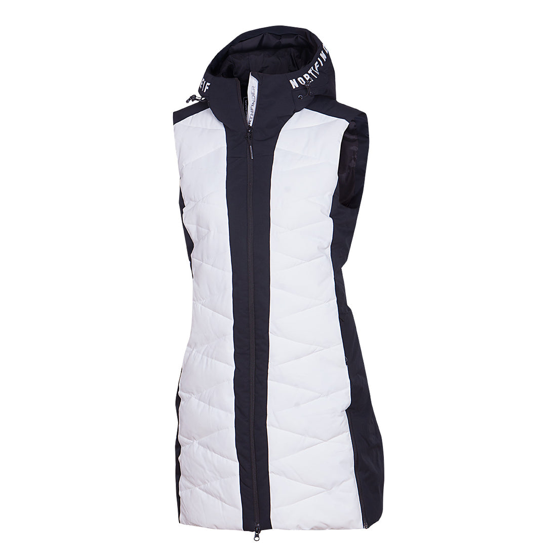 VE-4460SNW women's ski trendy quilted long vest BETTY