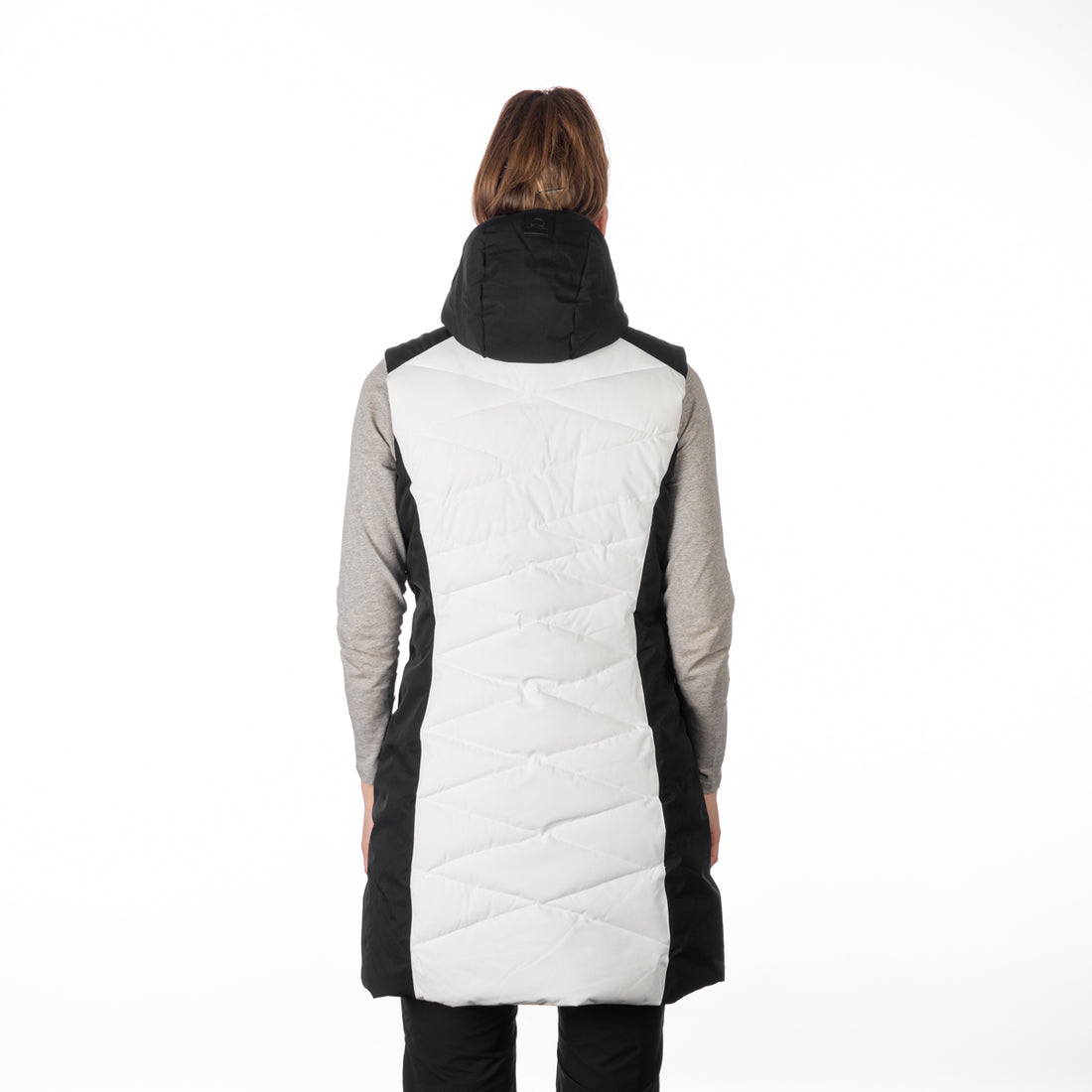 VE-4460SNW women's ski trendy quilted long vest BETTY