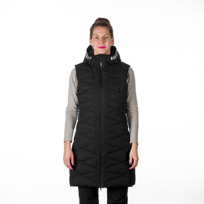 VE-4460SNW women's ski trendy quilted long vest BETTY