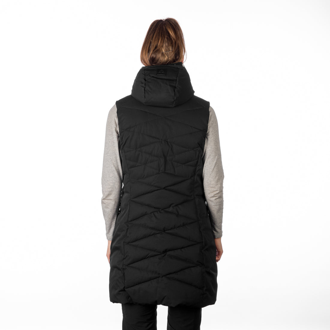 VE-4460SNW women's ski trendy quilted long vest BETTY