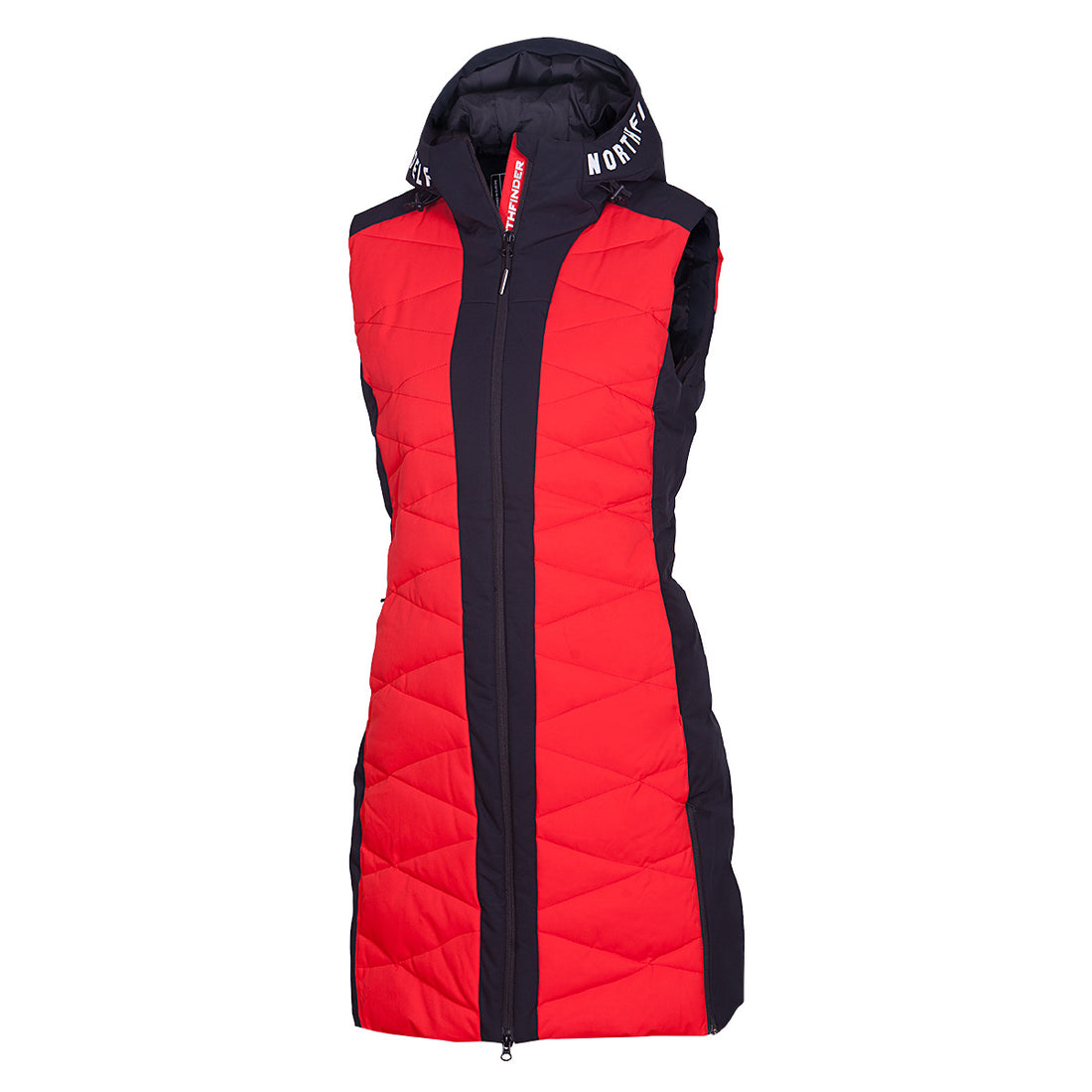 VE-4460SNW women's ski trendy quilted long vest BETTY