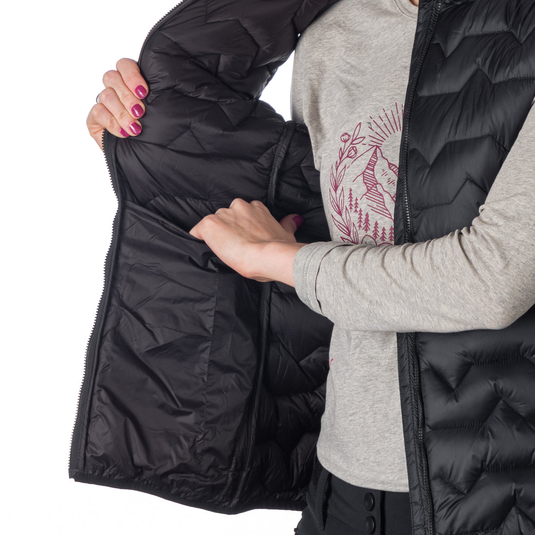 VE-4461OR women's outdoor like down vest insulated FERN