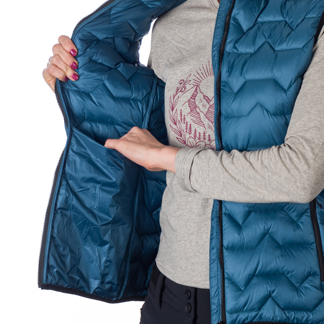 VE-4461OR women's outdoor like down vest insulated FERN