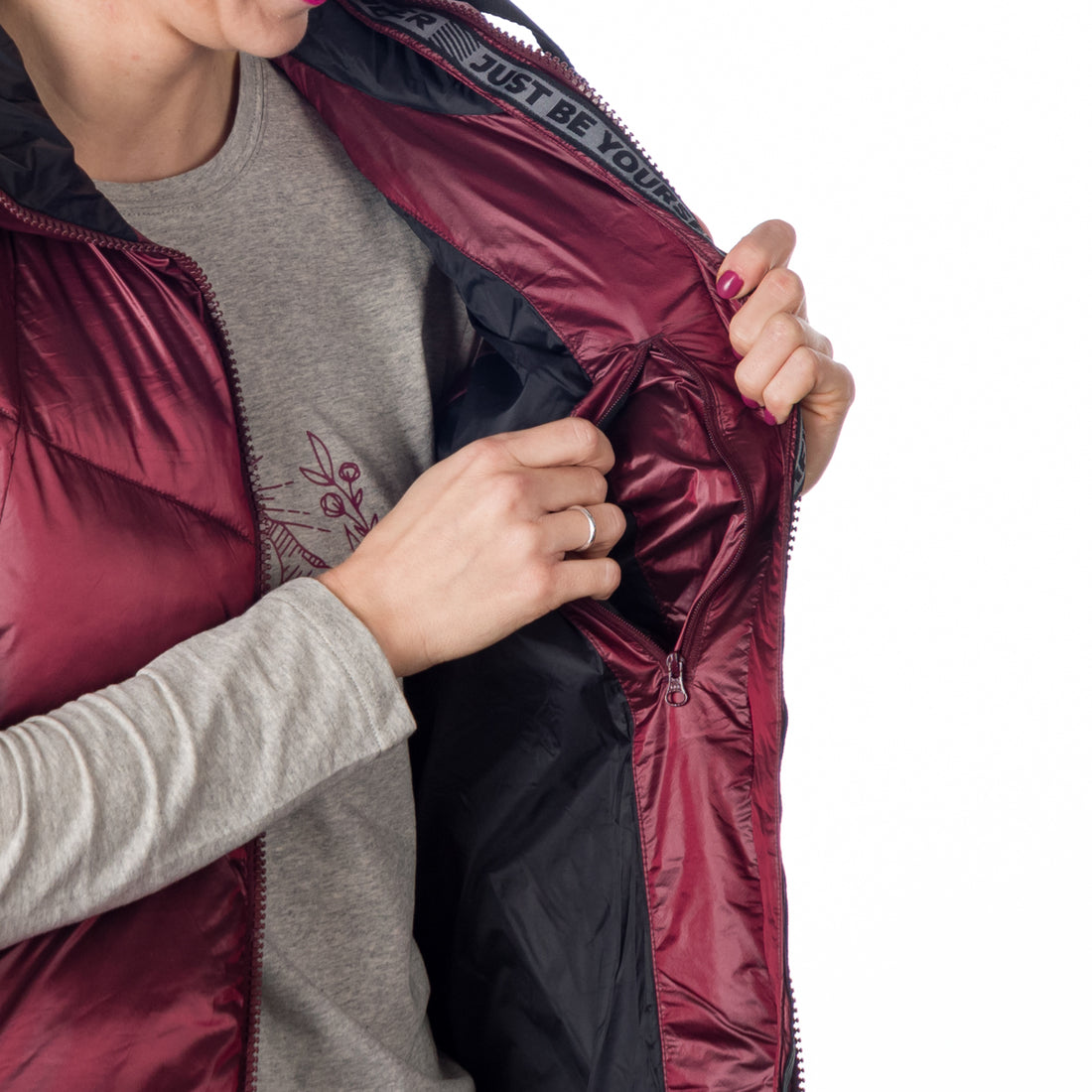 VE-4464SP women's casual trendy like down vest ROSEMARY