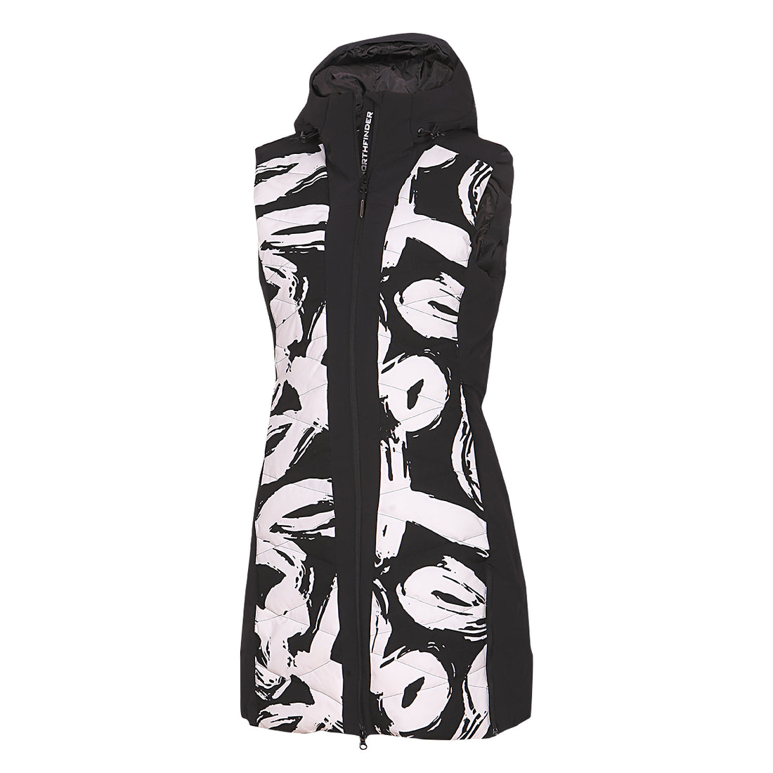 VE-4480SNW women's ski trendy quilted long vest STACY