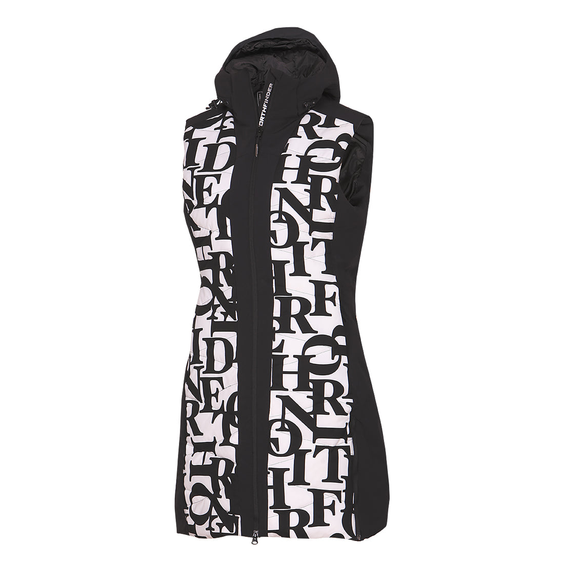 VE-4480SNW women's ski trendy quilted long vest STACY