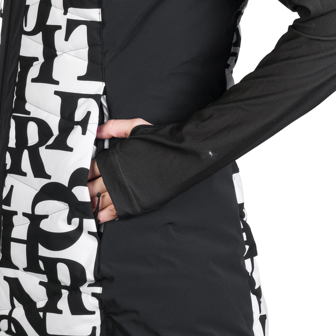 VE-4480SNW women's ski trendy quilted long vest STACY