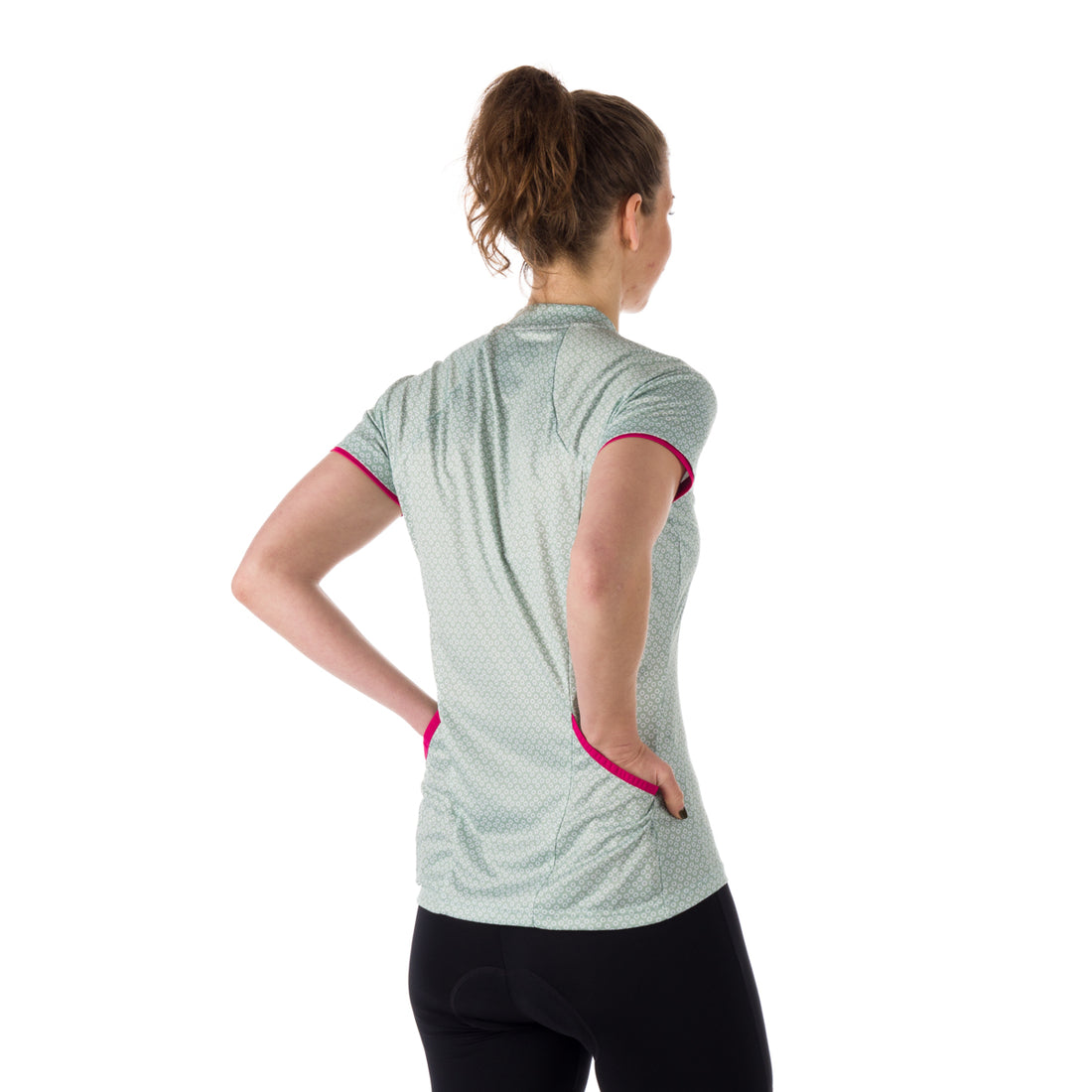 Women's e-bike t-shirt comfortable full zip with all print DIKA